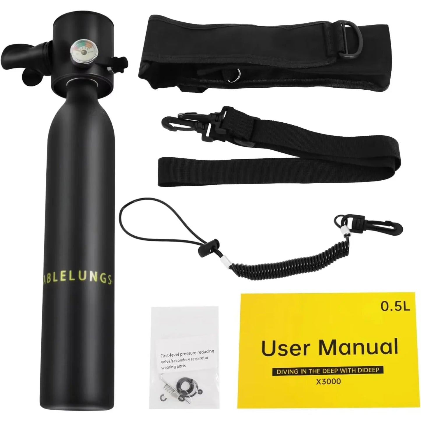 Portable Mini Scuba Tank 3000 PSI Underwater Breathing Cylinder