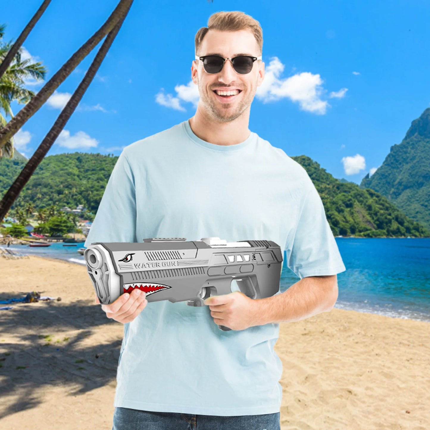 Hign Concerned Shark Electric Water Gun Long Range 550ml