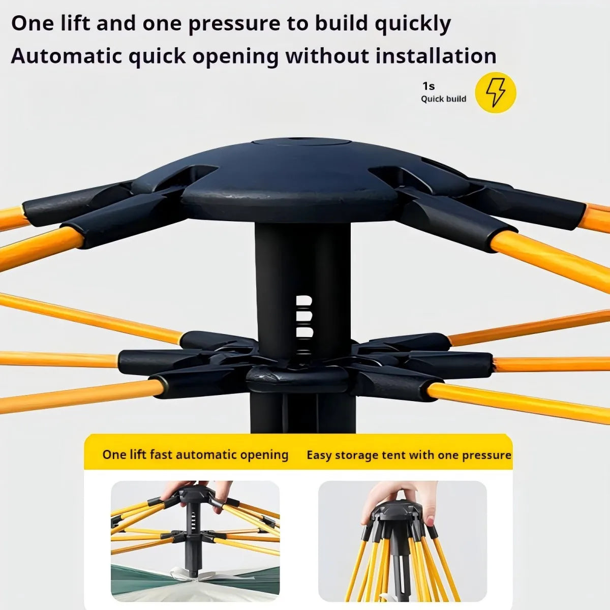 Pakicetus Outdoor Shelter Sunshade Camping Tent With Two Doors