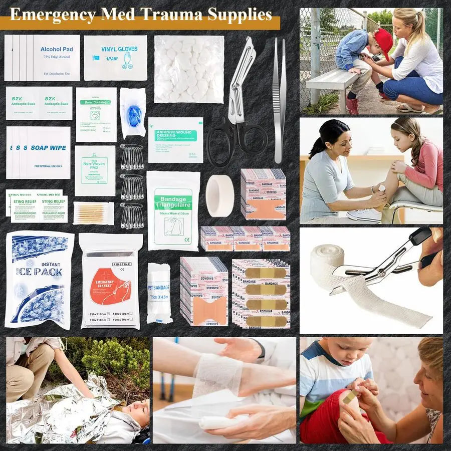 Emergency Survival Kit 318 In 1 Vehicle Travel Gear