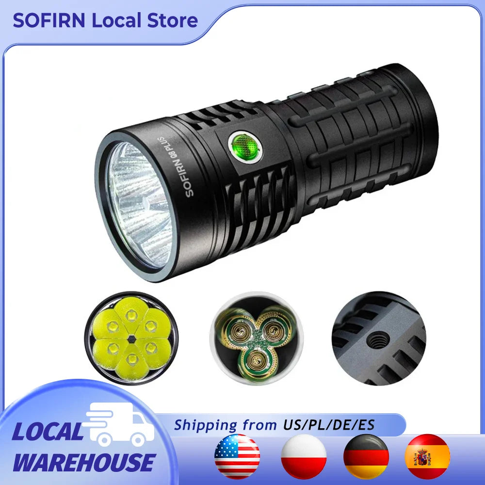 Sofirn Q8 Plus 16000lm LED Flashlight USB C Rechargeable