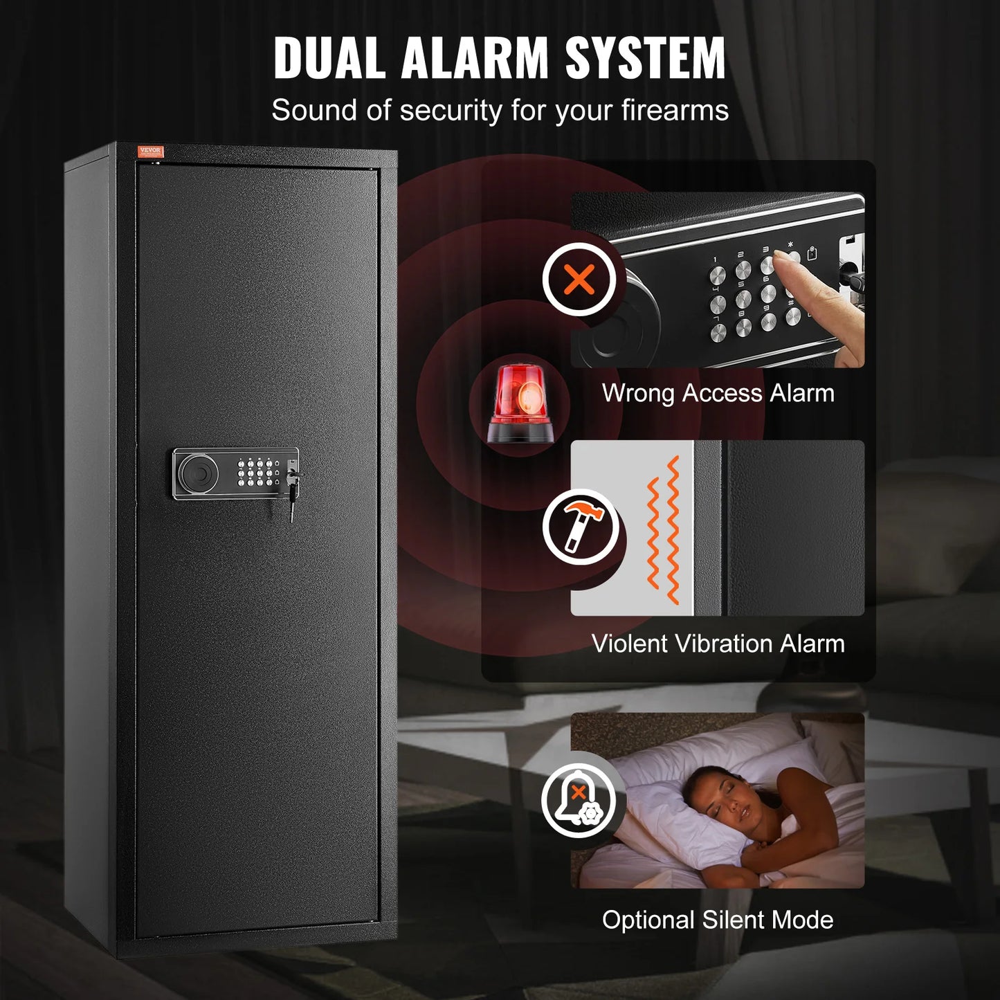 VEVOR Rifle Safe With Lock And Digital Keypad Storage
