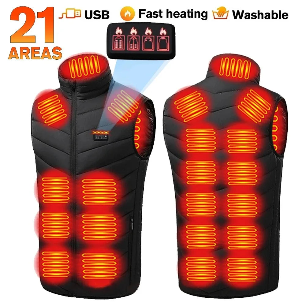 LEOSOXSCN Heated Jacket Vest USB Self Heating for Men and Women