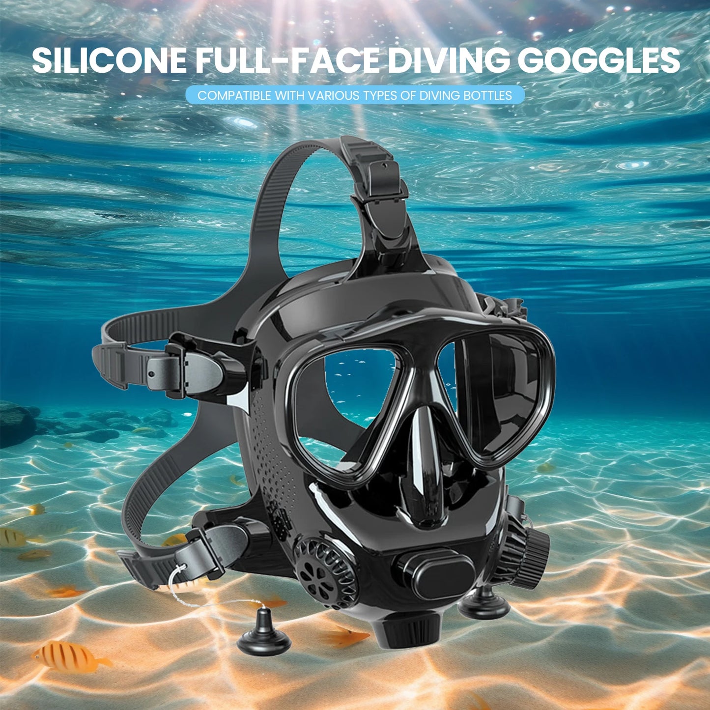 TUDIVING Full Face Diving Mask With Camera Mount For Adults