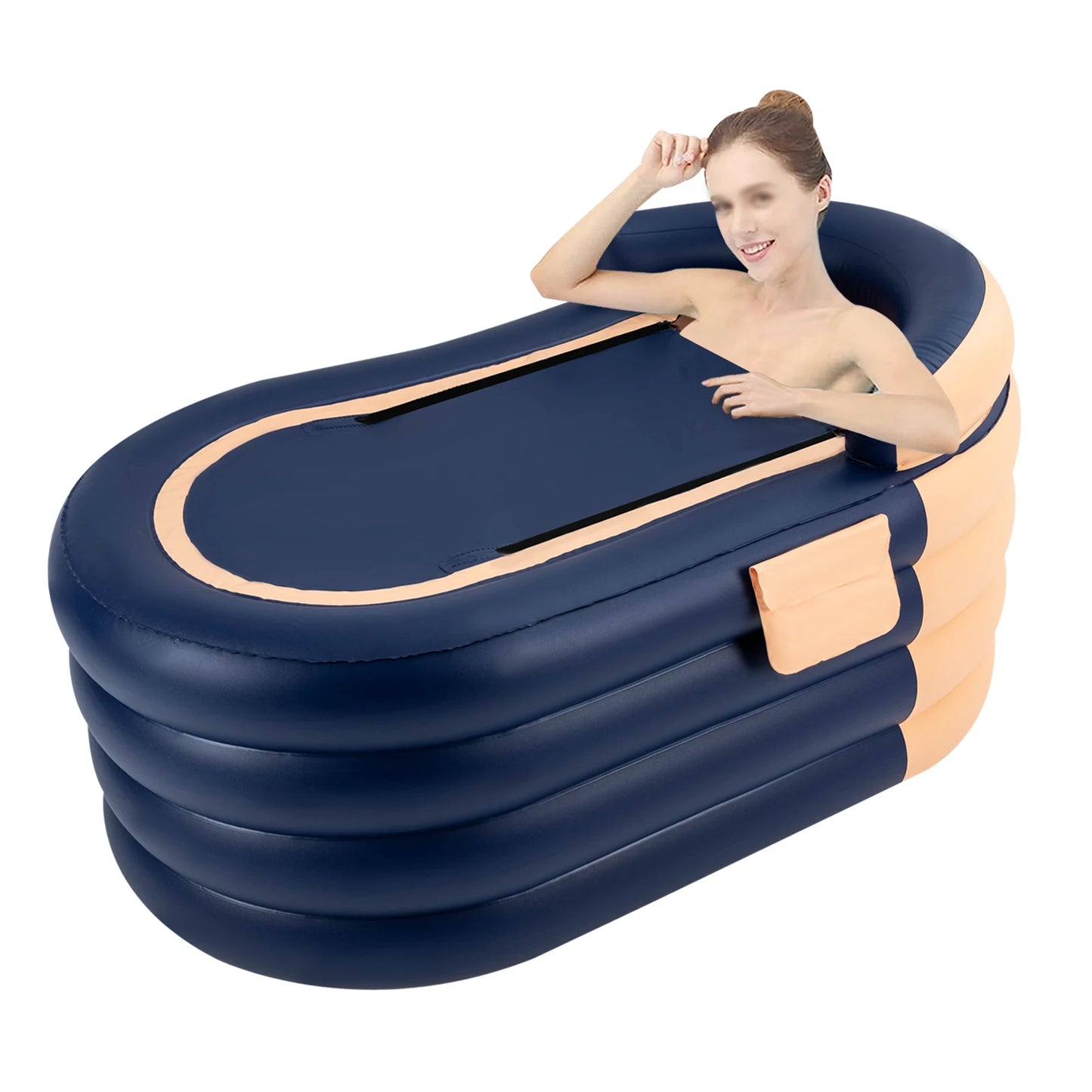 Hign-concerned Large Inflatable Pool 220 Lb Capacity With Ergonomic Backrest