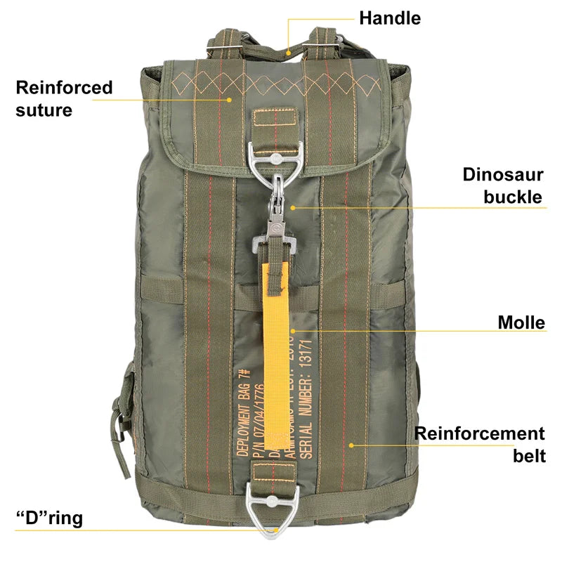 LQARMY Durable All Purpose Backpack Parachute Bag Outdoor