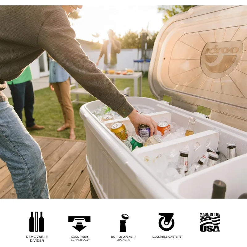 YTYIN Insulated Portable Hard Shell Ice Chest Cooler