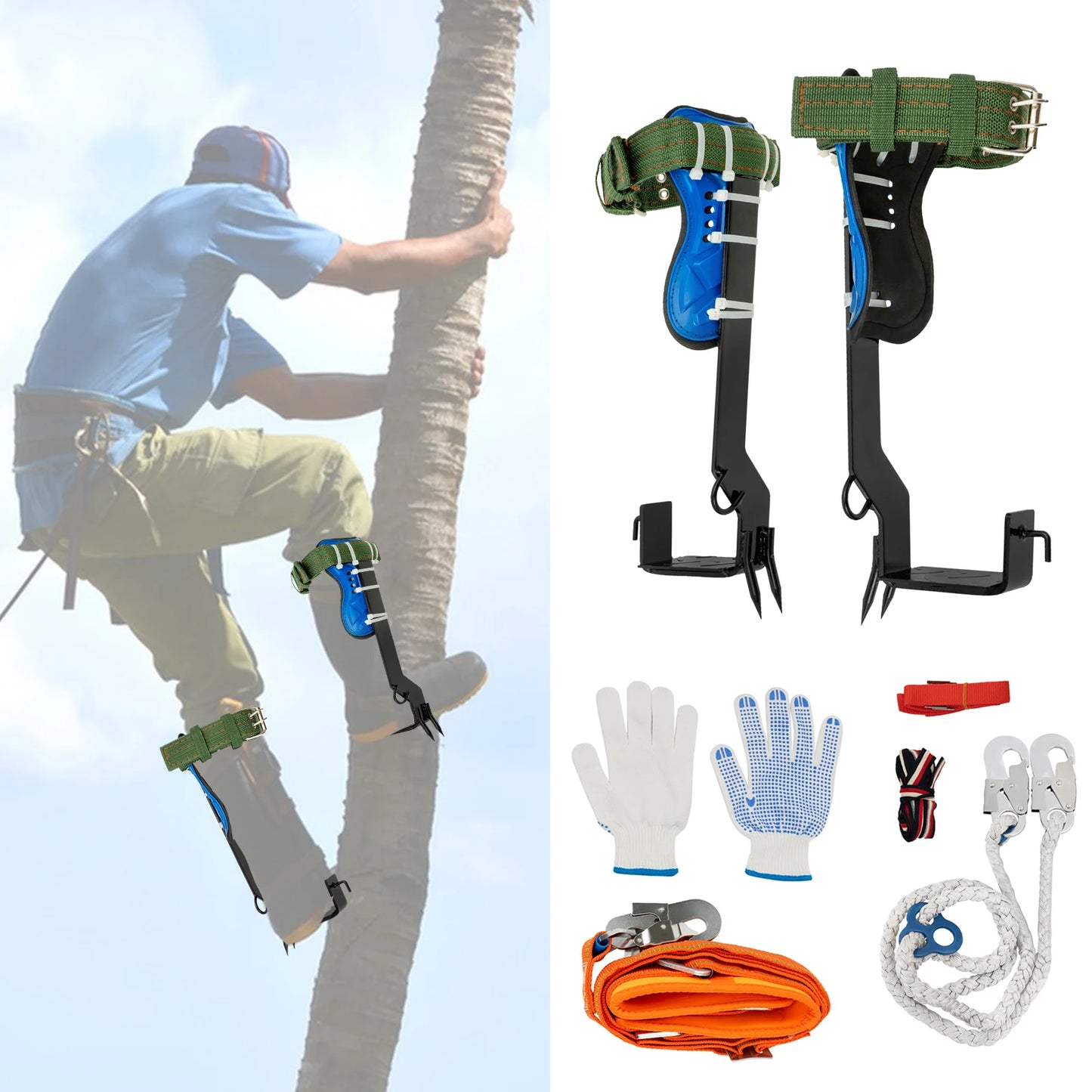 Tree Climbing Tool Kit With Safety Belt And Rope