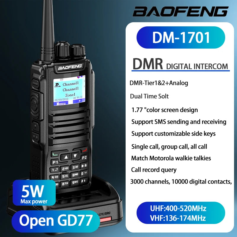 Baofeng DM1701 DM1702 GPS Dual Mode Walkie Talkie Long Range