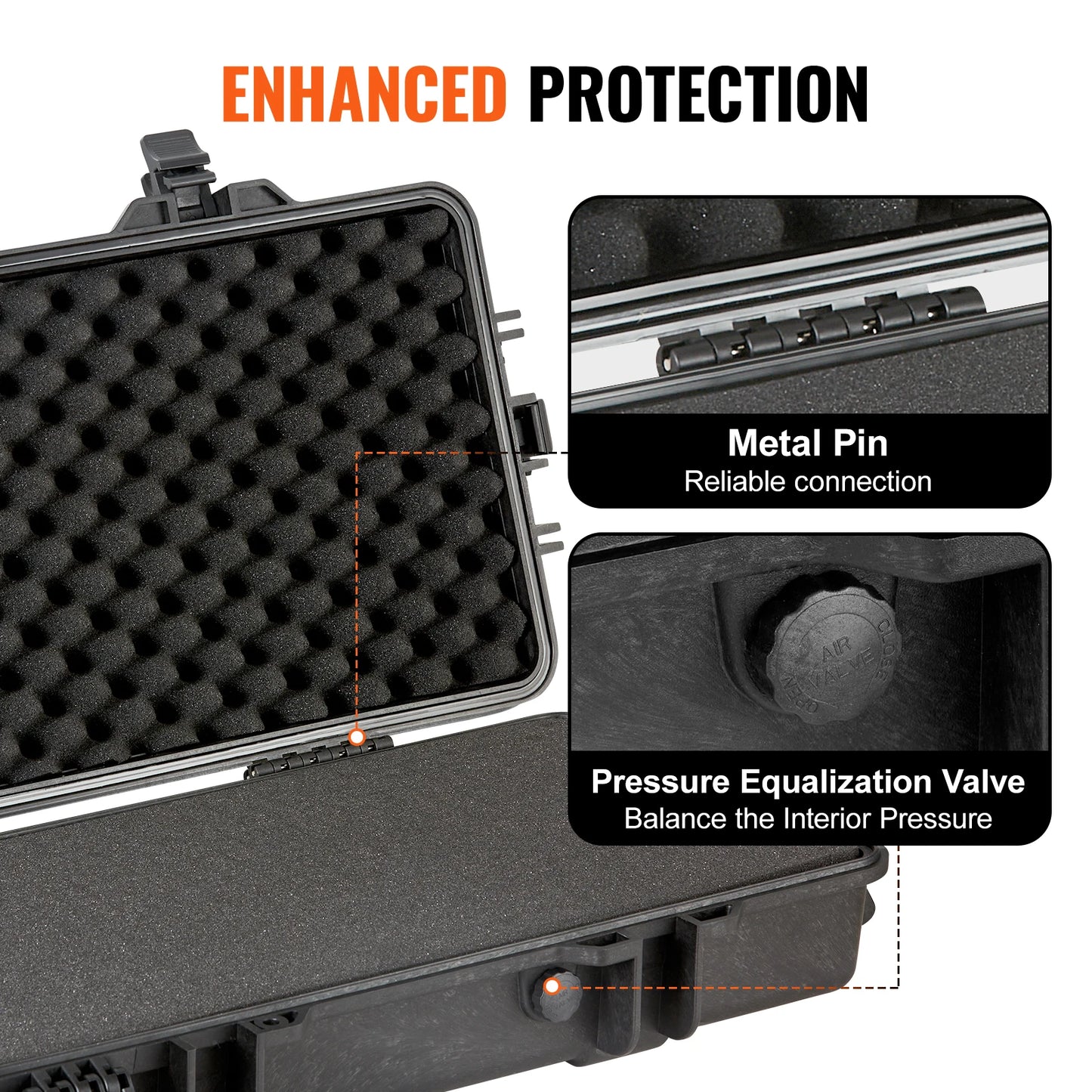 SucceBuy Rifle Hard Case Waterproof Shockproof Portable