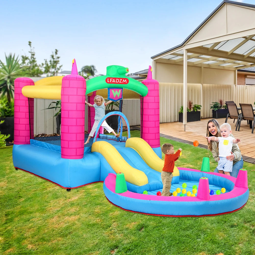 Elenxs Commercialgrade Inflatable Waterpark Bounce House With Slide Climbing Wall
