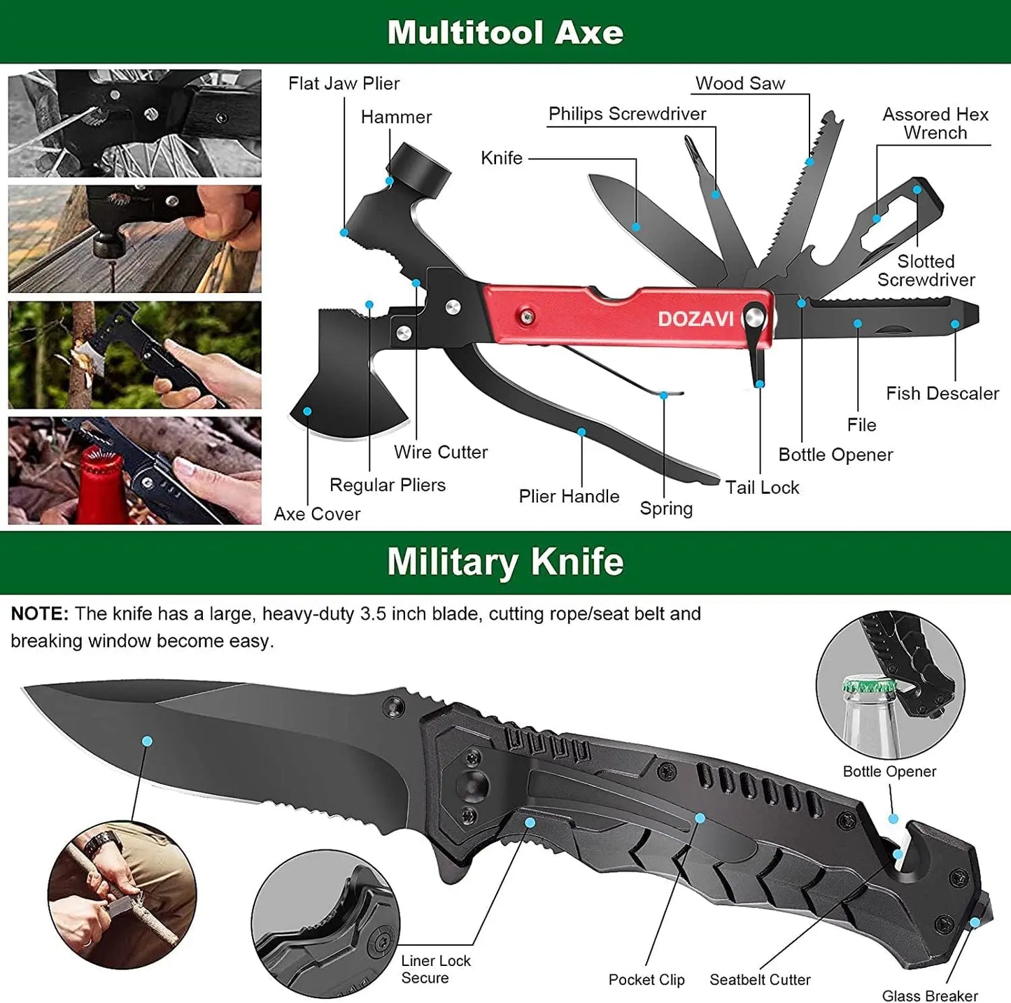 Survival Kit For Outdoor Emergency Gear With Molle Pouch Camping