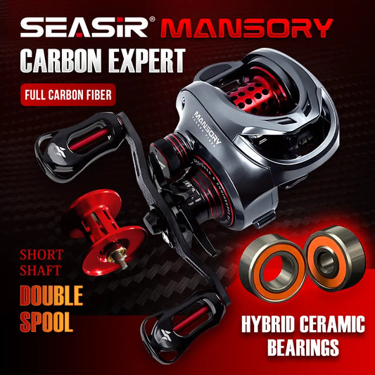 SeaSir Baitcasting Reel Ultralight Carbon Gear Ratio 7.3