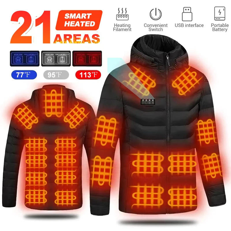 LEOSOXSCN Heated Jacket Vest USB Self Heating for Men and Women