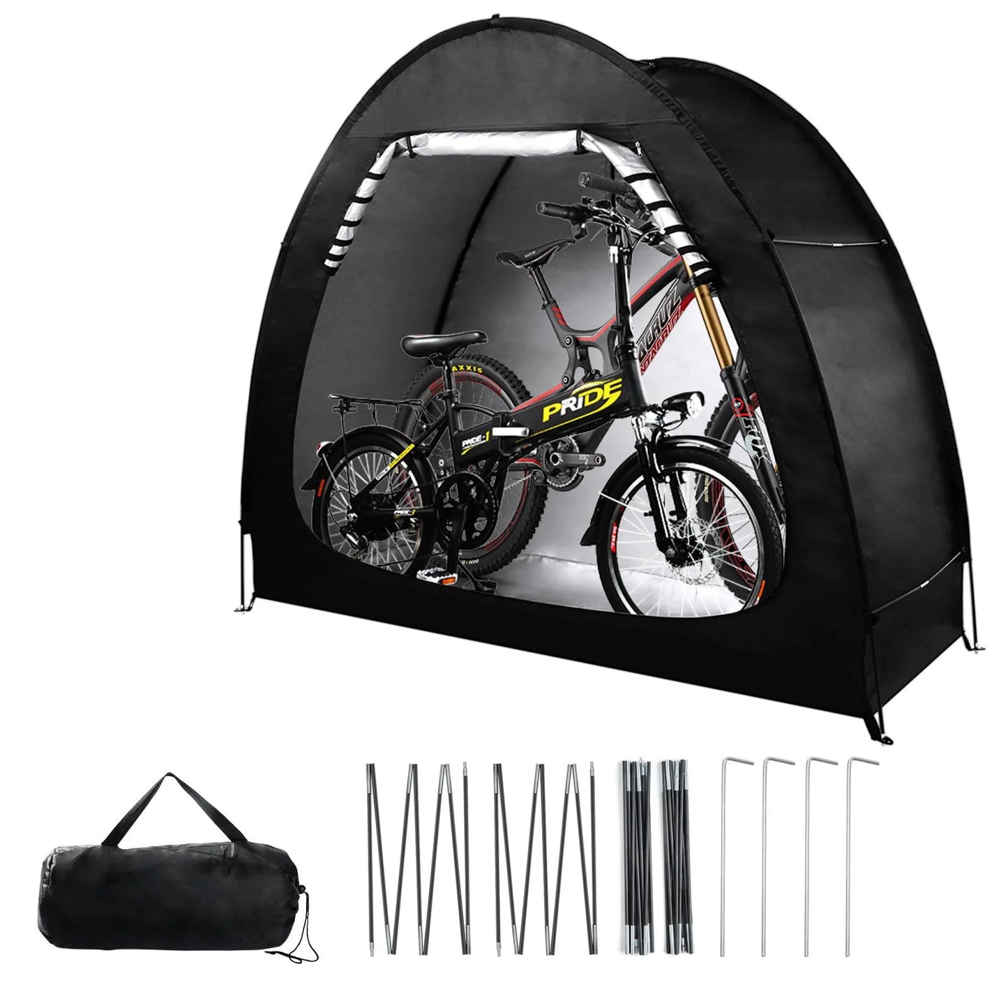 Outdoor Storage Bicycle Shelter Foldable Waterproof Tent For Road Bikes