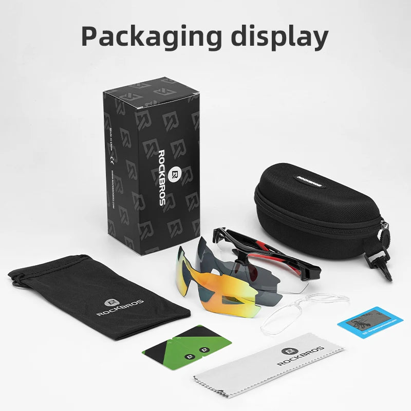 ROCKBROS Polarized Cycling Glasses Unisex Sports Sunglasses Eyewear UV400