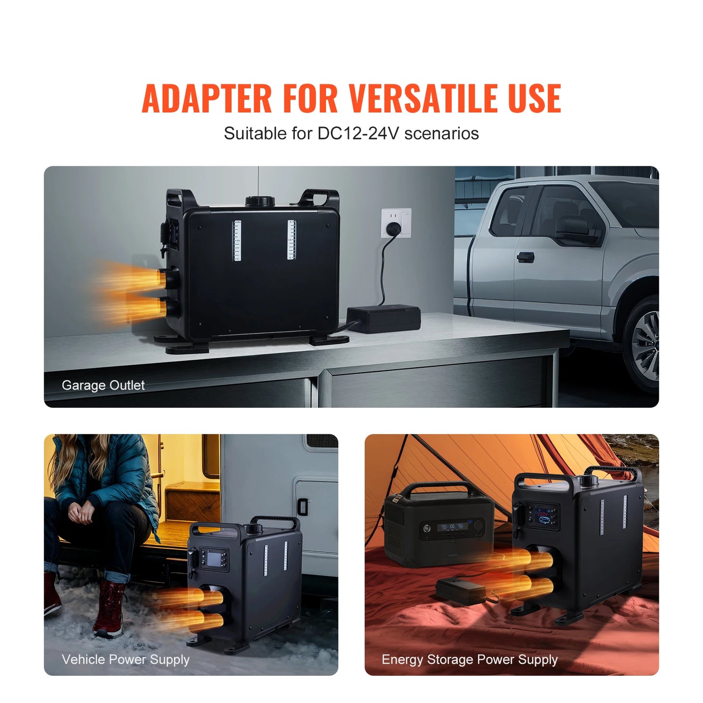 SucceBuy 8KW Diesel Air Heater 12V 24V Bluetooth Remote