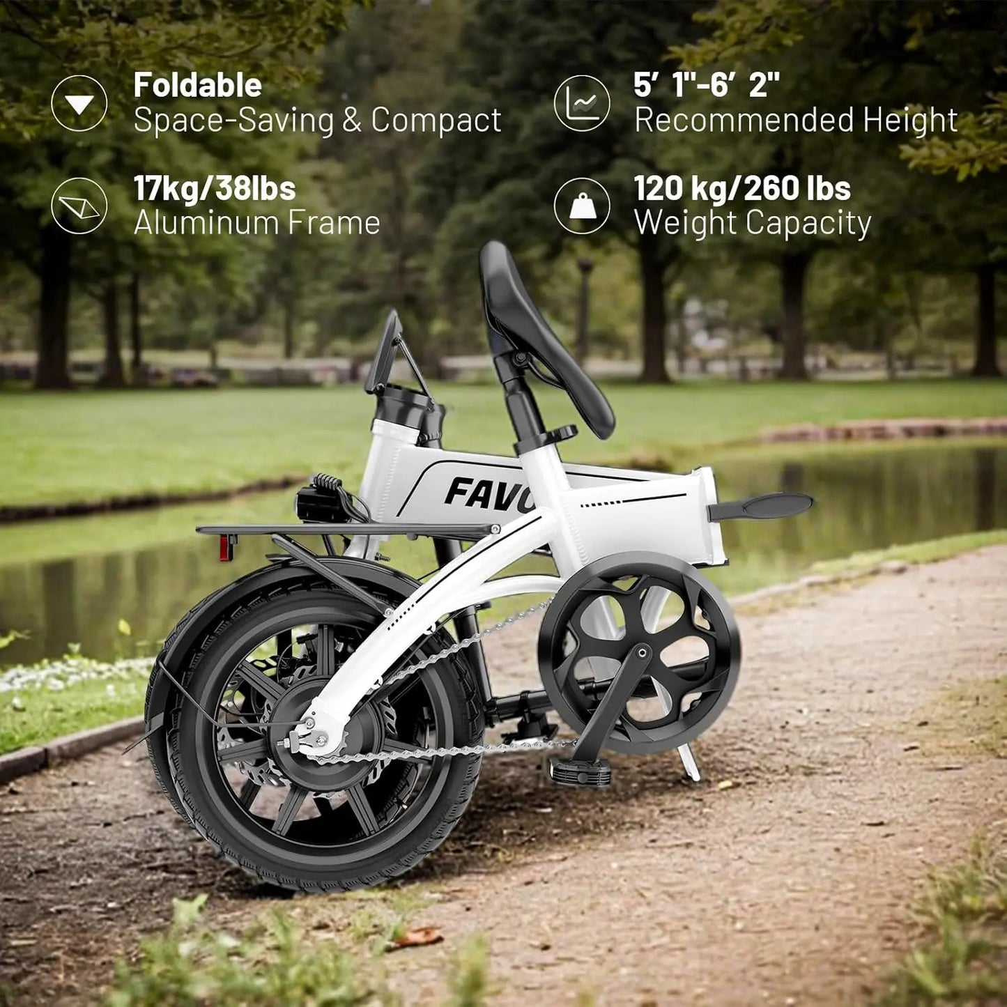 Electric Folding Ebike 500W 20MPH Compact Commuter for Adults
