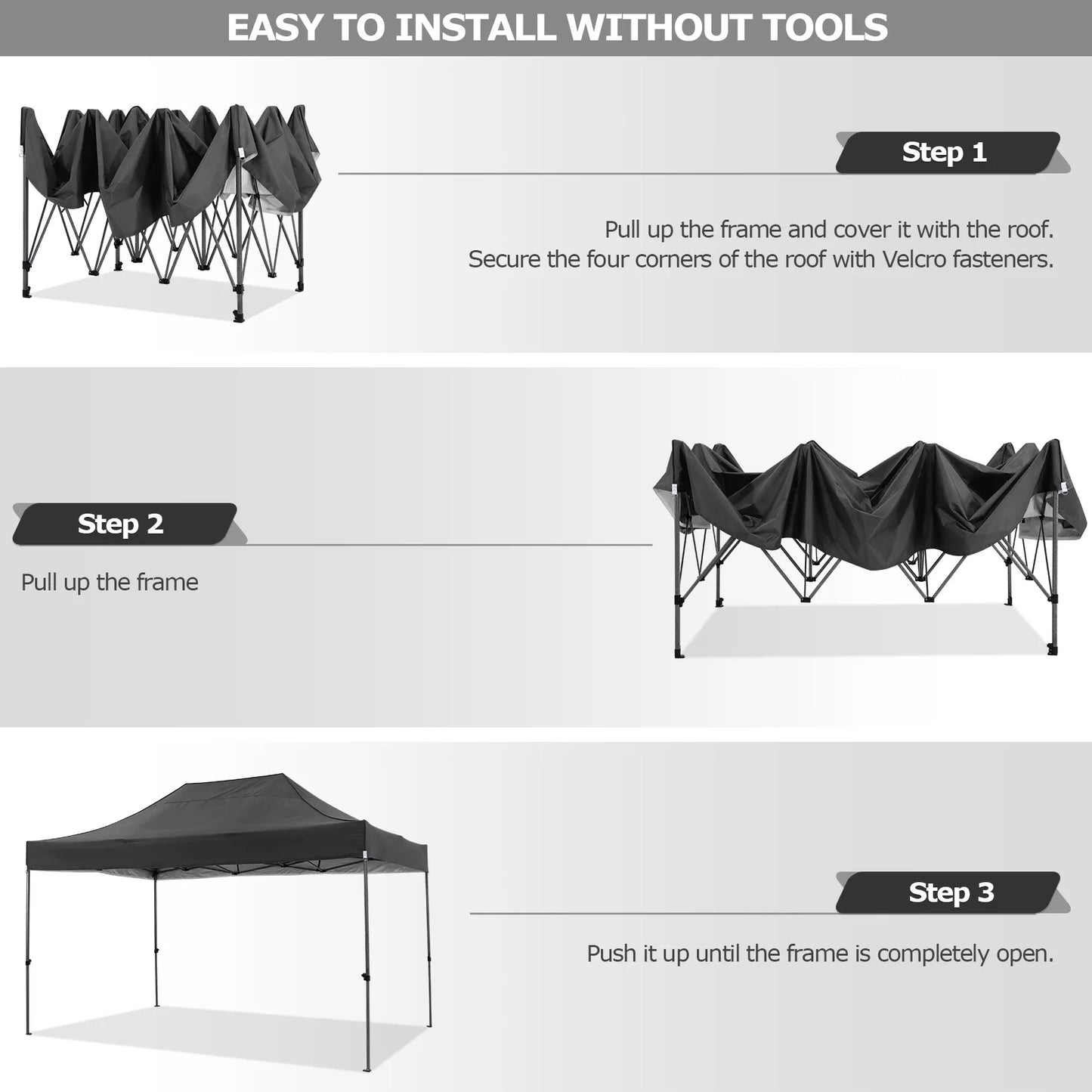 COBIZI Heavy Duty Pop Up Canopy Tent With Four Sidewalls For All Season Outdoor Weddings Gazebo