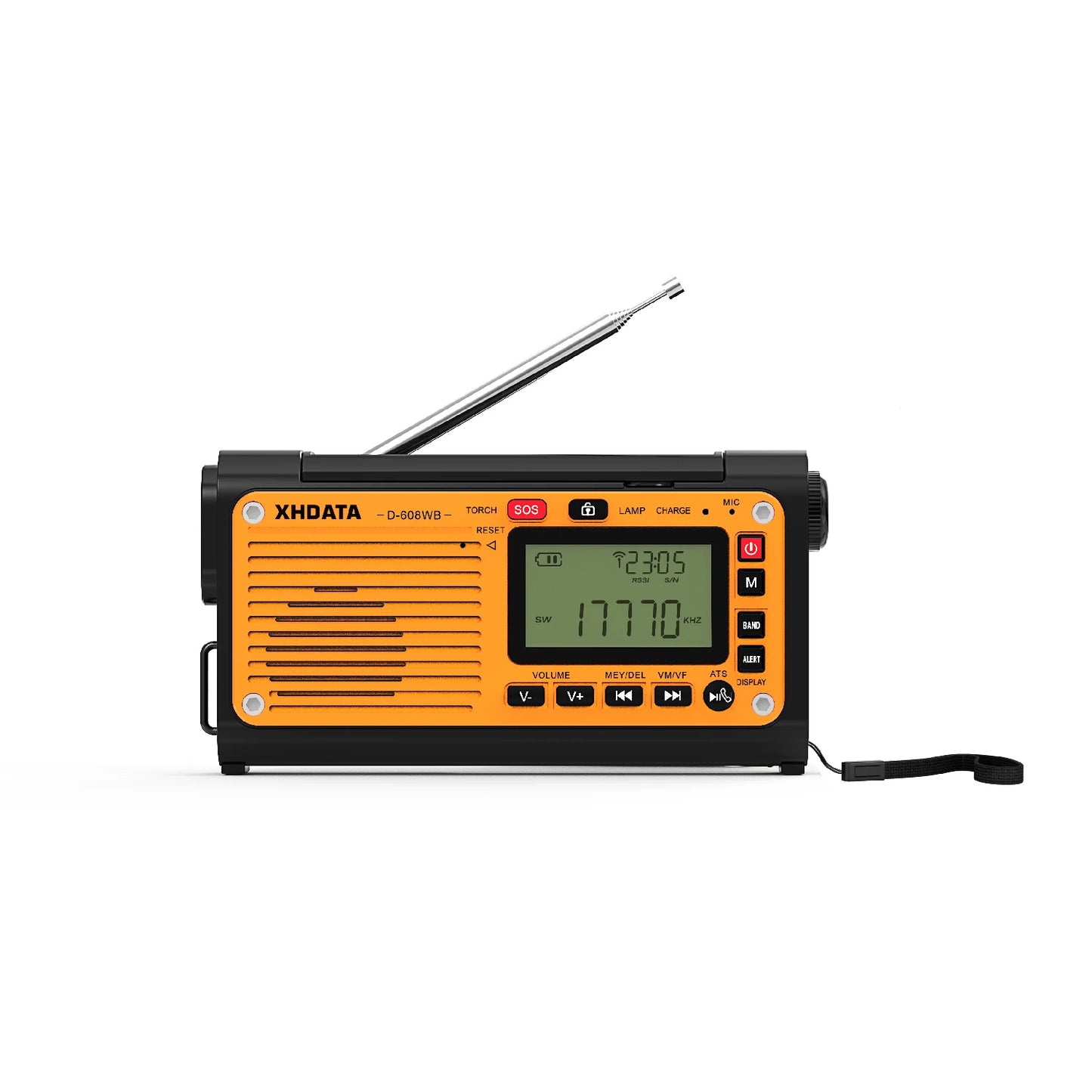 XHDATA D 608WB Emergency Crank Weather Radio FM AM NOAA