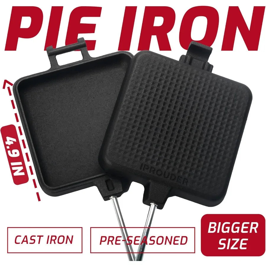 Campfire Pie Iron Cast Iron Sandwich Maker For Camping